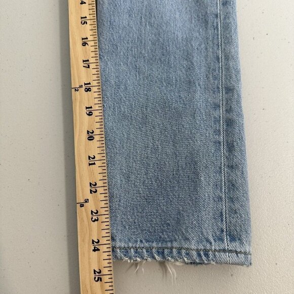 Agolde Riley High Rise Straight Crop Jeans Size 23 Clear Skies A056-1141 - Picture 10 of 12
